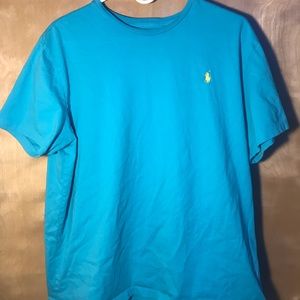 Polo Tee (Light Blue, Gold Logo)